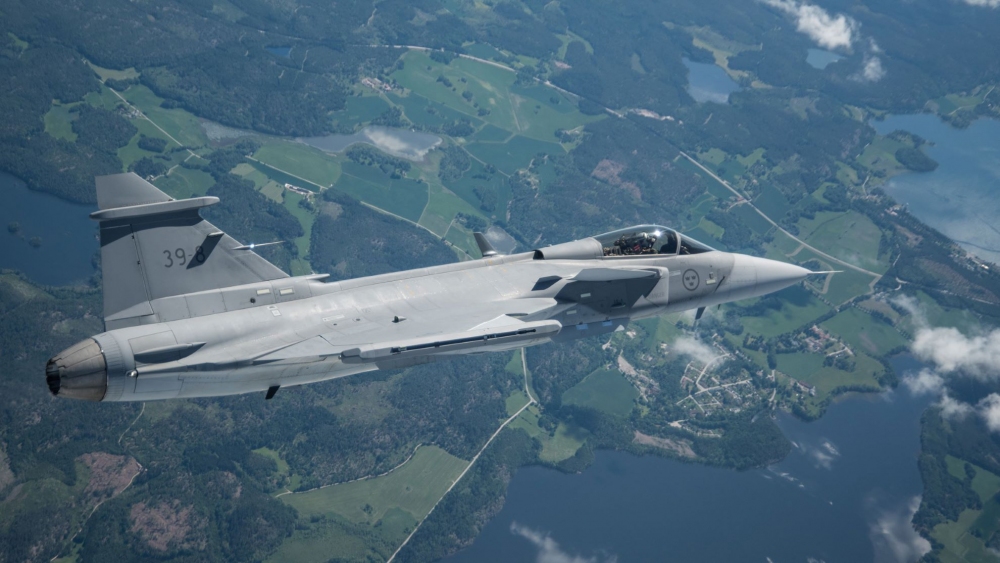 Gripen E. Photo: Saab