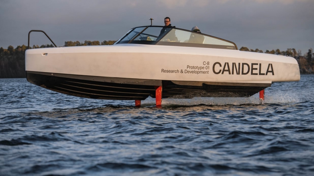 Candela electric speedboat.