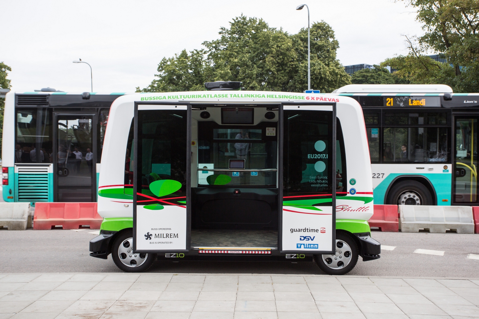 Self-driving bus.